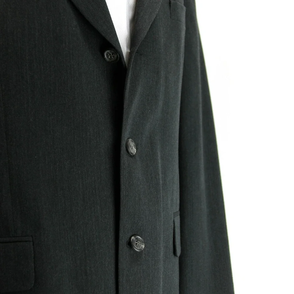 Brooks Brothers 3 Btn Suit Jacket Mens Sz 42 Regular Black Dual Vent Herringbone